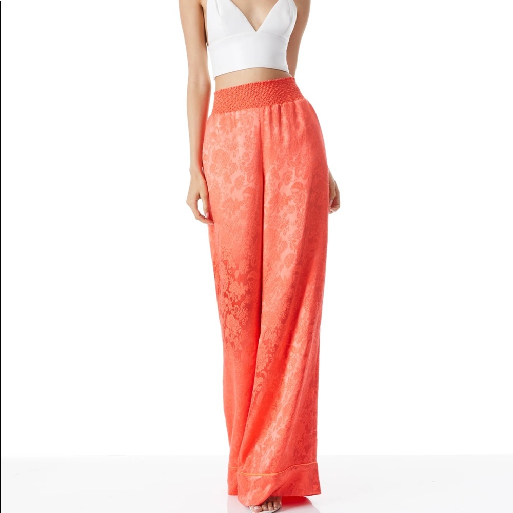 NWT Alice + Olivia Willis Pants - Bright Coral